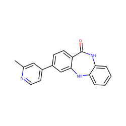 Cc1cc(-c2ccc3c(c2)Nc2ccccc2NC3=O)ccn1 ZINC000063540151