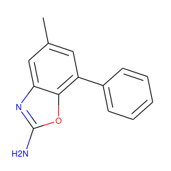 Cc1cc(-c2ccccc2)c2oc(N)nc2c1 ZINC001772597385