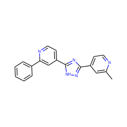 Cc1cc(-c2n[nH]c(-c3ccnc(-c4ccccc4)c3)n2)ccn1 ZINC000049033155