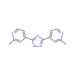 Cc1cc(-c2n[nH]c(-c3ccnc(C)c3)n2)ccn1 ZINC000049014375