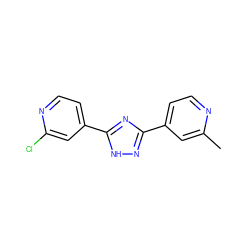 Cc1cc(-c2n[nH]c(-c3ccnc(Cl)c3)n2)ccn1 ZINC000049033126