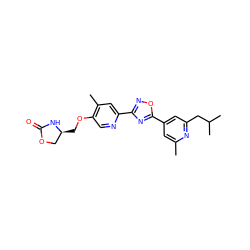 Cc1cc(-c2nc(-c3cc(C)c(OC[C@H]4COC(=O)N4)cn3)no2)cc(CC(C)C)n1 ZINC000653766337