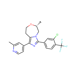 Cc1cc(-c2nc(-c3ccc(C(F)(F)F)c(Cl)c3)n3c2CCO[C@H](C)C3)ccn1 ZINC001772647926