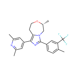 Cc1cc(-c2nc(-c3ccc(C)c(C(F)(F)F)c3)n3c2CCO[C@H](C)C3)cc(C)n1 ZINC001772651716