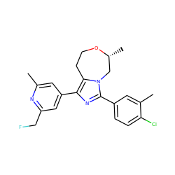 Cc1cc(-c2nc(-c3ccc(Cl)c(C)c3)n3c2CCO[C@H](C)C3)cc(CF)n1 ZINC001772611828