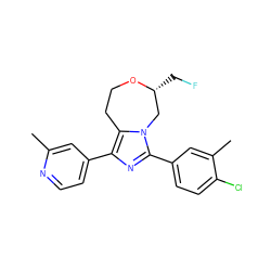 Cc1cc(-c2nc(-c3ccc(Cl)c(C)c3)n3c2CCO[C@H](CF)C3)ccn1 ZINC001772653616