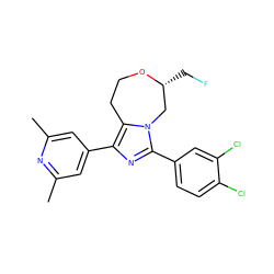 Cc1cc(-c2nc(-c3ccc(Cl)c(Cl)c3)n3c2CCO[C@H](CF)C3)cc(C)n1 ZINC001772647352