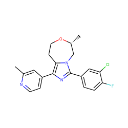 Cc1cc(-c2nc(-c3ccc(F)c(Cl)c3)n3c2CCO[C@H](C)C3)ccn1 ZINC001772592991