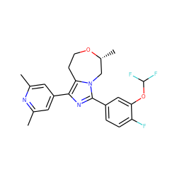 Cc1cc(-c2nc(-c3ccc(F)c(OC(F)F)c3)n3c2CCO[C@H](C)C3)cc(C)n1 ZINC001772638331