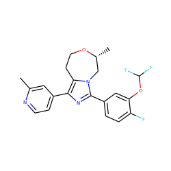 Cc1cc(-c2nc(-c3ccc(F)c(OC(F)F)c3)n3c2CCO[C@H](C)C3)ccn1 ZINC001772631467