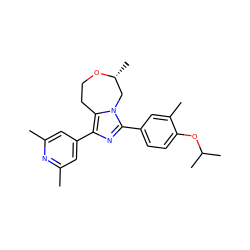 Cc1cc(-c2nc(-c3ccc(OC(C)C)c(C)c3)n3c2CCO[C@H](C)C3)cc(C)n1 ZINC001772586722