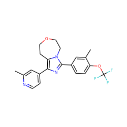 Cc1cc(-c2nc(-c3ccc(OC(F)(F)F)c(C)c3)n3c2CCOCC3)ccn1 ZINC001772592486