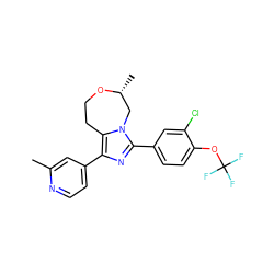 Cc1cc(-c2nc(-c3ccc(OC(F)(F)F)c(Cl)c3)n3c2CCO[C@H](C)C3)ccn1 ZINC001772634038