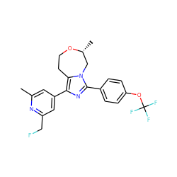 Cc1cc(-c2nc(-c3ccc(OC(F)(F)F)cc3)n3c2CCO[C@H](C)C3)cc(CF)n1 ZINC001772654885