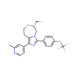 Cc1cc(-c2nc(-c3ccc(OC(F)(F)F)cc3)n3c2CCO[C@H](CF)C3)ccn1 ZINC001772641157