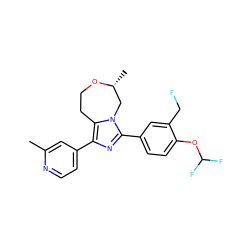 Cc1cc(-c2nc(-c3ccc(OC(F)F)c(CF)c3)n3c2CCO[C@H](C)C3)ccn1 ZINC001772606672