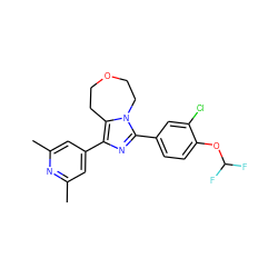 Cc1cc(-c2nc(-c3ccc(OC(F)F)c(Cl)c3)n3c2CCOCC3)cc(C)n1 ZINC001772637306