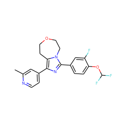 Cc1cc(-c2nc(-c3ccc(OC(F)F)c(F)c3)n3c2CCOCC3)ccn1 ZINC001772635452