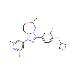 Cc1cc(-c2nc(-c3ccc(OC4COC4)c(Cl)c3)n3c2CCO[C@H](C)C3)cc(C)n1 ZINC001772636873