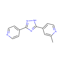 Cc1cc(-c2nc(-c3ccncc3)n[nH]2)ccn1 ZINC000049019443