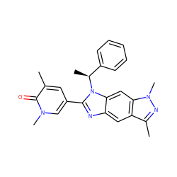 Cc1cc(-c2nc3cc4c(C)nn(C)c4cc3n2[C@@H](C)c2ccccc2)cn(C)c1=O ZINC001772630892