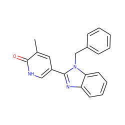 Cc1cc(-c2nc3ccccc3n2Cc2ccccc2)c[nH]c1=O ZINC001772621074