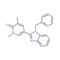 Cc1cc(-c2nc3ccccc3n2Cc2ccccc2)cn(C)c1=O ZINC001772603640