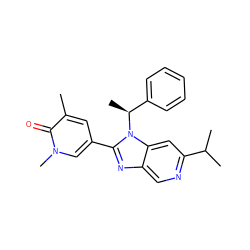 Cc1cc(-c2nc3cnc(C(C)C)cc3n2[C@@H](C)c2ccccc2)cn(C)c1=O ZINC001772578319