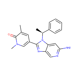 Cc1cc(-c2nc3cnc(N)cc3n2[C@@H](C)c2ccccc2)cn(C)c1=O ZINC001772592312