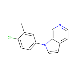 Cc1cc(-n2ccc3ccncc32)ccc1Cl ZINC000073294261