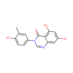 Cc1cc(-n2cnc3cc(O)cc(O)c3c2=O)ccc1O ZINC000013685385