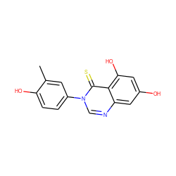 Cc1cc(-n2cnc3cc(O)cc(O)c3c2=S)ccc1O ZINC000013685495