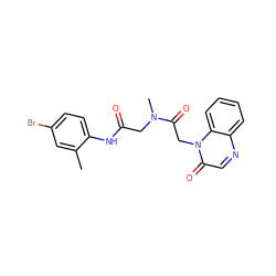 Cc1cc(Br)ccc1NC(=O)CN(C)C(=O)Cn1c(=O)cnc2ccccc21 ZINC000015934910