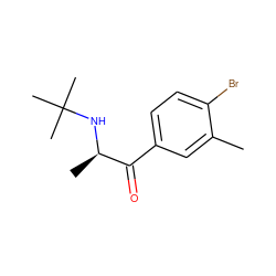 Cc1cc(C(=O)[C@@H](C)NC(C)(C)C)ccc1Br ZINC000045246040