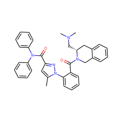 Cc1cc(C(=O)N(c2ccccc2)c2ccccc2)nn1-c1ccccc1C(=O)N1Cc2ccccc2C[C@H]1CN(C)C ZINC000029465079