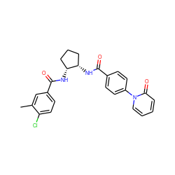 Cc1cc(C(=O)N[C@@H]2CCC[C@@H]2NC(=O)c2ccc(-n3ccccc3=O)cc2)ccc1Cl ZINC000028822859