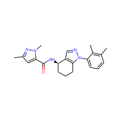 Cc1cc(C(=O)N[C@@H]2CCCc3c2cnn3-c2cccc(C)c2C)n(C)n1 ZINC000011840336