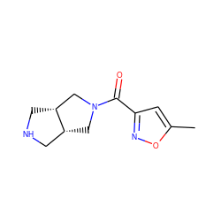 Cc1cc(C(=O)N2C[C@@H]3CNC[C@@H]3C2)no1 ZINC000085282748