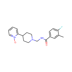 Cc1cc(C(=O)NCN2CCC(c3cccc[n+]3[O-])CC2)ccc1F ZINC000038149984