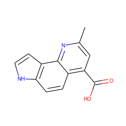 Cc1cc(C(=O)O)c2ccc3[nH]ccc3c2n1 ZINC000096285995