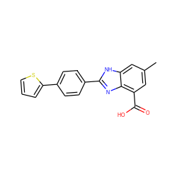 Cc1cc(C(=O)O)c2nc(-c3ccc(-c4cccs4)cc3)[nH]c2c1 ZINC000144717045