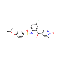 Cc1cc(C(=O)c2cc(Cl)ccc2NS(=O)(=O)c2ccc(OC(C)C)cc2)cc[n+]1[O-] ZINC000038520372