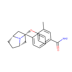 Cc1cc(C(N)=O)ccc1O[C@@H]1C[C@@H]2CC[C@H](C1)N2Cc1ccccc1 ZINC000101363787