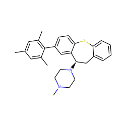 Cc1cc(C)c(-c2ccc3c(c2)[C@H](N2CCN(C)CC2)Cc2ccccc2S3)c(C)c1 ZINC000064549323