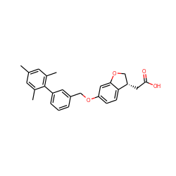 Cc1cc(C)c(-c2cccc(COc3ccc4c(c3)OC[C@@H]4CC(=O)O)c2)c(C)c1 ZINC000059570230