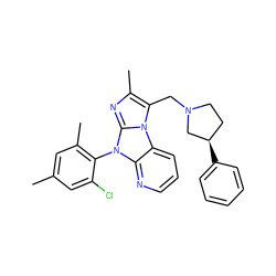 Cc1cc(C)c(-n2c3ncccc3n3c(CN4CC[C@@H](c5ccccc5)C4)c(C)nc23)c(Cl)c1 ZINC000028903772