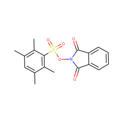 Cc1cc(C)c(C)c(S(=O)(=O)ON2C(=O)c3ccccc3C2=O)c1C ZINC000002886098