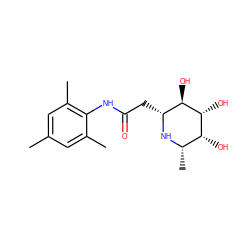 Cc1cc(C)c(NC(=O)C[C@H]2N[C@@H](C)[C@@H](O)[C@@H](O)[C@@H]2O)c(C)c1 ZINC000096286019