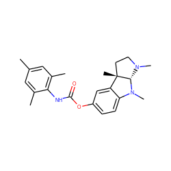 Cc1cc(C)c(NC(=O)Oc2ccc3c(c2)[C@]2(C)CCN(C)[C@@H]2N3C)c(C)c1 ZINC000013470197