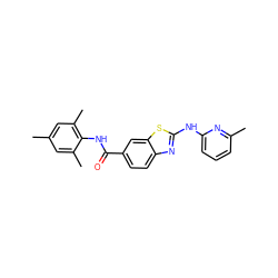 Cc1cc(C)c(NC(=O)c2ccc3nc(Nc4cccc(C)n4)sc3c2)c(C)c1 ZINC000013536557